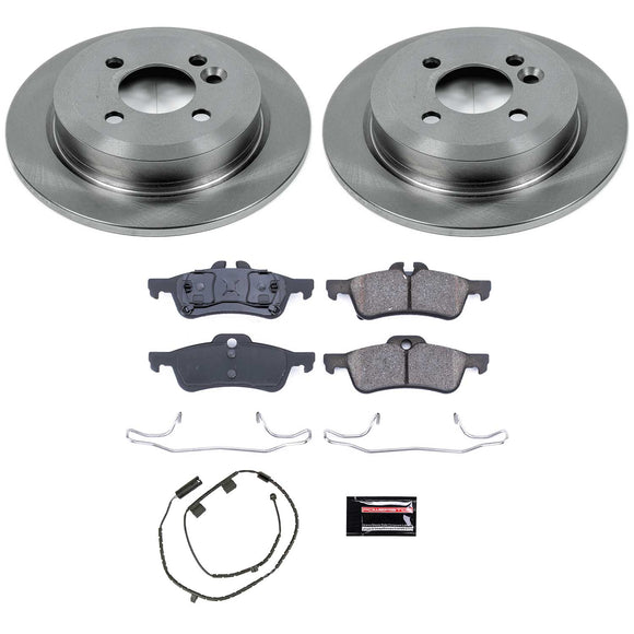 PowerStop OE Stock Replacement Low-Dust Ceramic Brake Pad and Rotor Kit