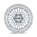 17x8.5 KMC KM554 Aztec Gloss Silver With Machined Face 6x120 ET25 CB66.9 Wheel