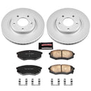 PowerStop Genuine Geomet Coated Rotor and Low-Dust Ceramic Brake Pad Kit