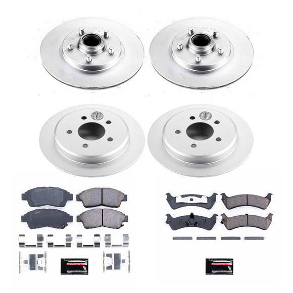 PowerStop Genuine Geomet Coated Rotor and Low-Dust Ceramic Brake Pad Kit