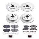 PowerStop Genuine Geomet Coated Rotor and Low-Dust Ceramic Brake Pad Kit