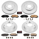 PowerStop Genuine Geomet Coated Rotor and Low-Dust Ceramic Brake Pad Kit