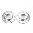 PowerStop Evolution Drilled Slotted Rotors Pair Rear For Porsche Boxster