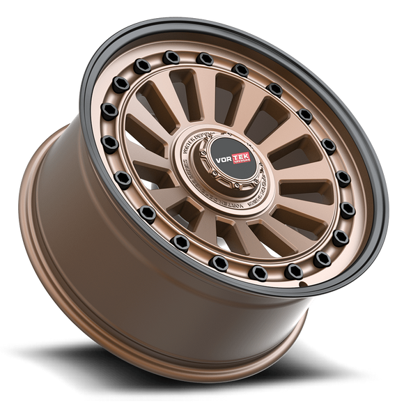 17x9 Vortek VRD-702 Radar Matte Bronze Black Bolts Lip 6x135 ET12 CB106.1 Wheel