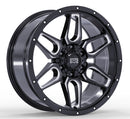 20x9 Mudder Trucker MT317 Barrier Gloss Black Milled 6x135 ET12 Wheel Rim