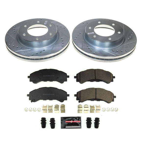 PowerStop Z23 Daily Driver Carbon-Fiber Ceramic Brake Pad and Drilled & Slotted