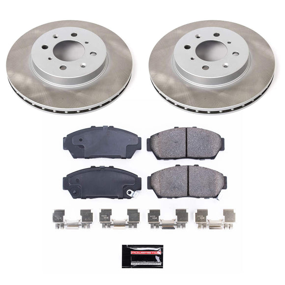 PowerStop Semi-Coated Rotor and Low-Dust Ceramic Brake Pad Kit