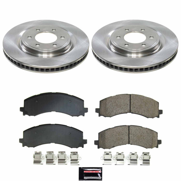 OE Stock Replacement Low-Dust Ceramic Brake Pad and Rotor Kit