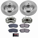 PowerStop OE Stock Replacement Low-Dust Ceramic Brake Pad, Rotor and Caliper Kit