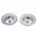 PowerStop Evolution Drilled Slotted Rotors Pair Front For INFINITI G35