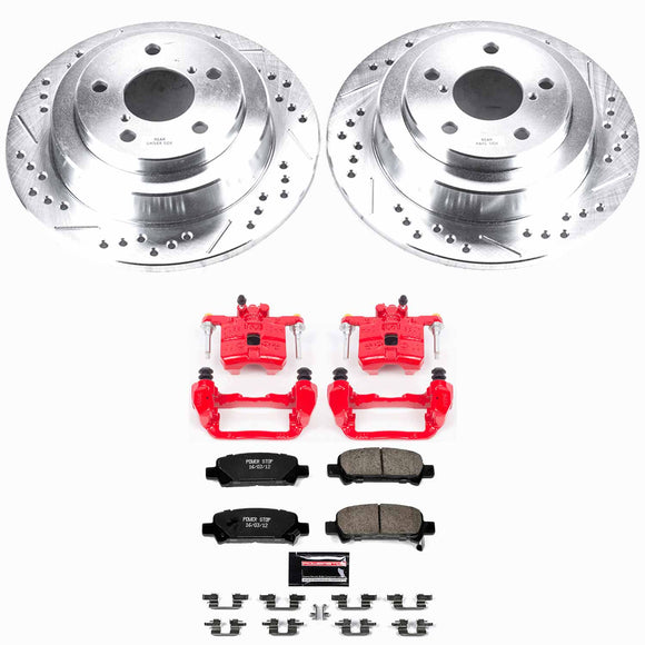 PowerStop Z23 Daily Driver Carbon-Fiber Ceramic Pads Drilled & Slotted Rotor & C