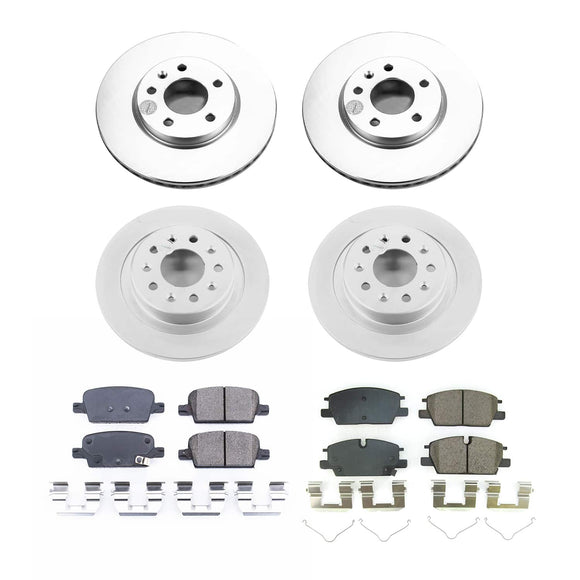 PowerStop Genuine Geomet Coated Rotor and Low-Dust Ceramic Brake Pad Kit