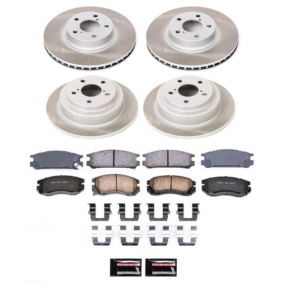PowerStop Semi-Coated Rotor and Low-Dust Ceramic Brake Pad Kit