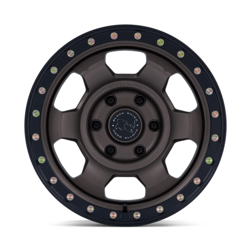 17X8.5 Black Rhino BR029 Trooper Burnt Bronze Matte Black Lip 6X139.7 ET0 Wheel