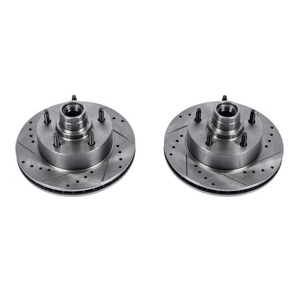 PowerStop Evolution Drilled And Slotted Rotors Pair Front For Ford F-150