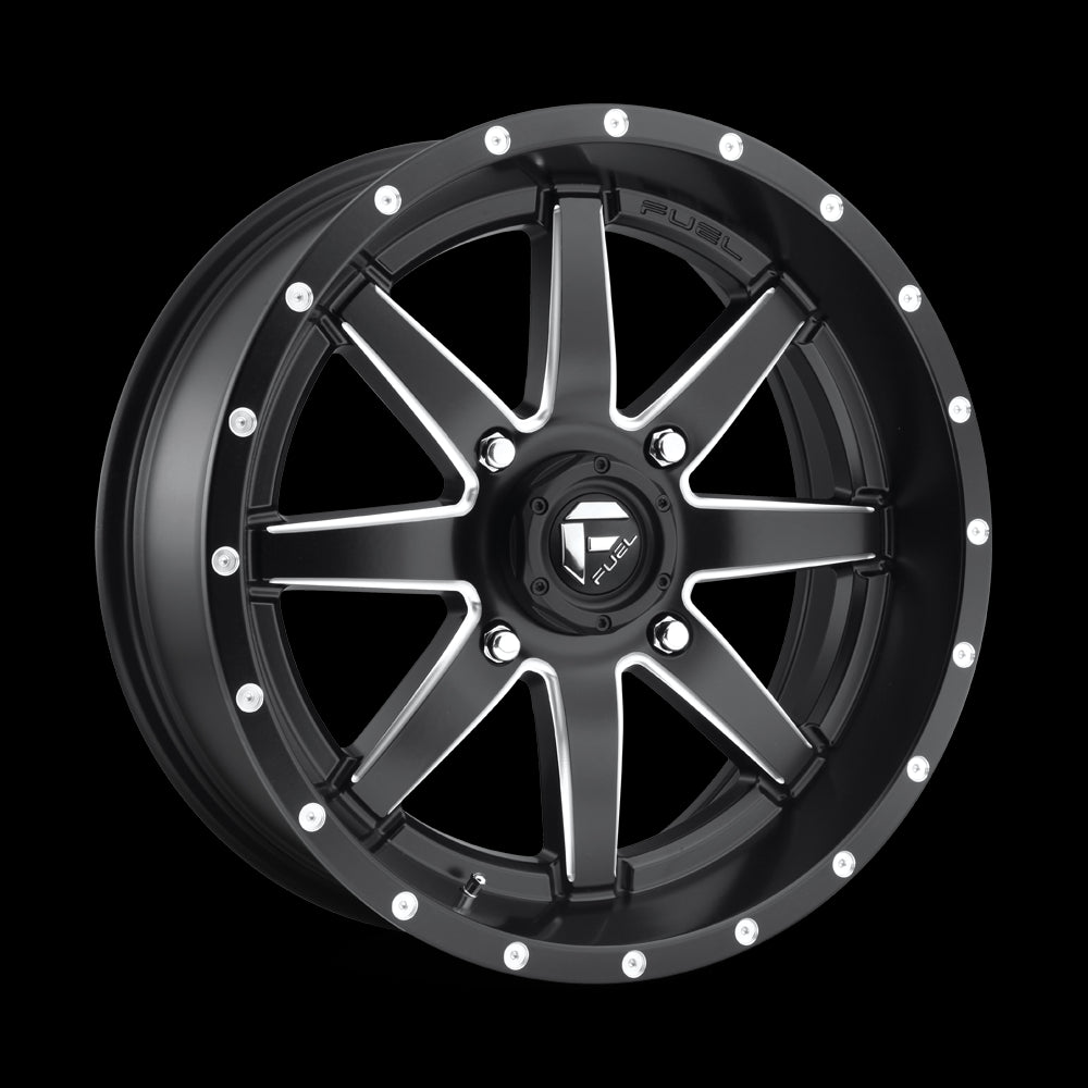 18X7 Fuel UTV D538 Maverick Matte Black Milled 4X137 ET13 wheel/rim