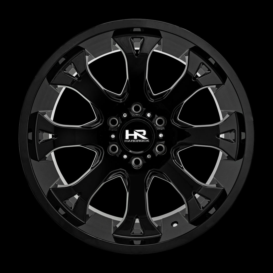 20x12 Hardrock BloodShot Xposed Gloss Black 6x135 ET-44 wheel/rim