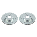 PowerStop Evolution Drilled Slotted Rotors Pair Front For Nissan Kicks