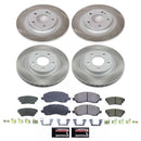 PowerStop Semi-Coated Rotor and Low-Dust Ceramic Brake Pad Kit