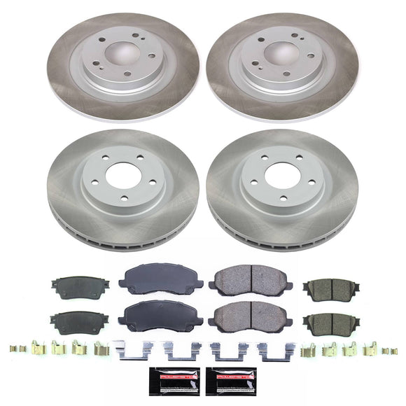 PowerStop Semi-Coated Rotor and Low-Dust Ceramic Brake Pad Kit