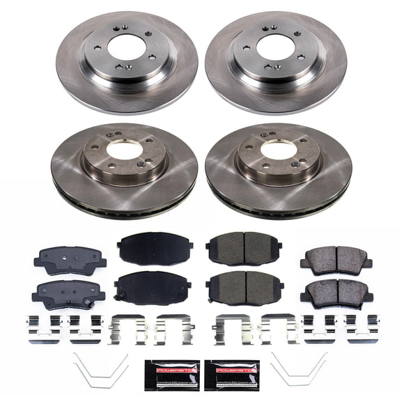 PowerStop OE Stock Replacement Low-Dust Ceramic Brake Pad and Rotor Kit