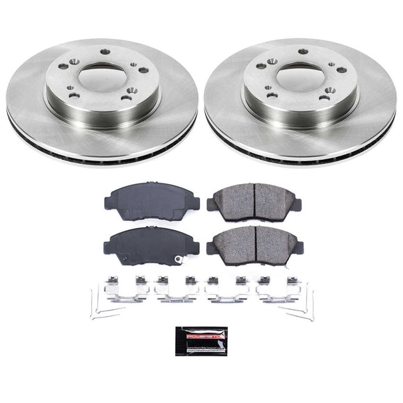PowerStop OE Stock Replacement Low-Dust Ceramic Brake Pad and Rotor Kit