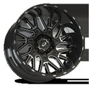 20x12 Vision 404 Gloss Black Milled Spoke 6x139.7 ET-51 wheel/rim
