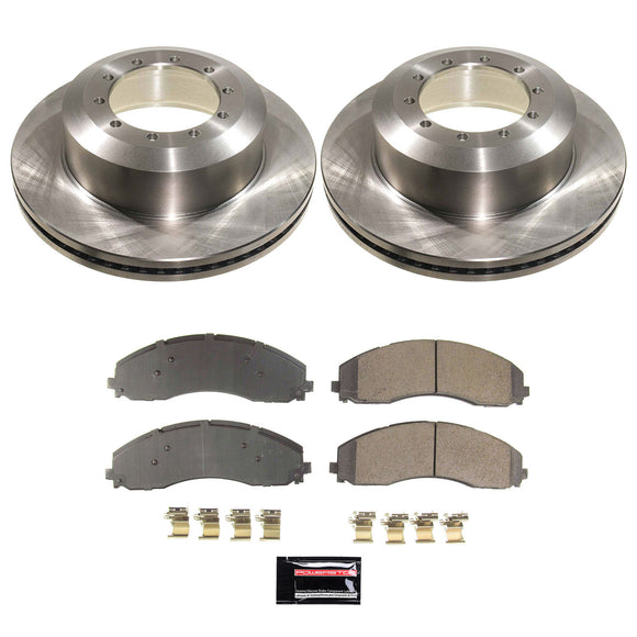 PowerStop OE Stock Replacement Low-Dust Ceramic Brake Pad and Rotor Kit