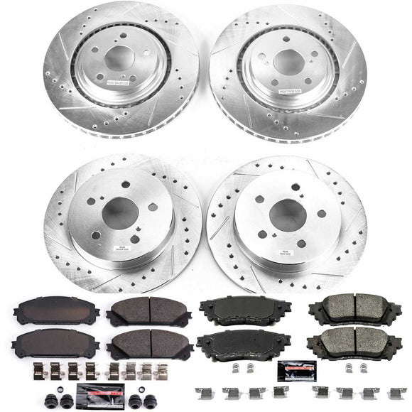 PowerStop Z23 Daily Driver Carbon-Fiber Ceramic Brake Pad and Drilled & Slotted