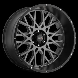 22x10 Vision 412 Rocker Anthracite with Black Lip 6x135 ET-19 Wheel Rim