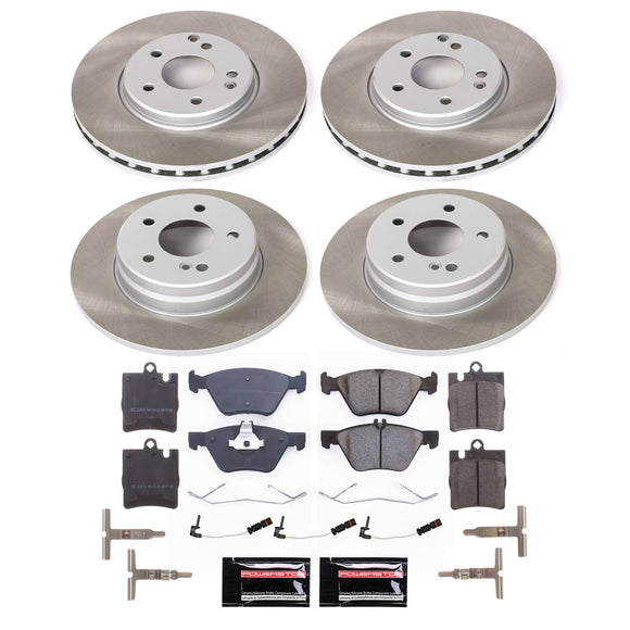 PowerStop Semi-Coated Rotor and Low-Dust Ceramic Brake Pad Kit