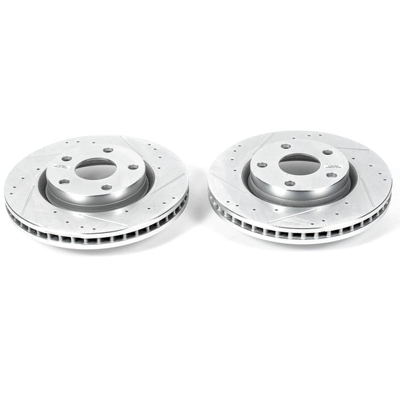 PowerStop Evolution Drilled Slotted Rotors Pair Front For Pontiac G8