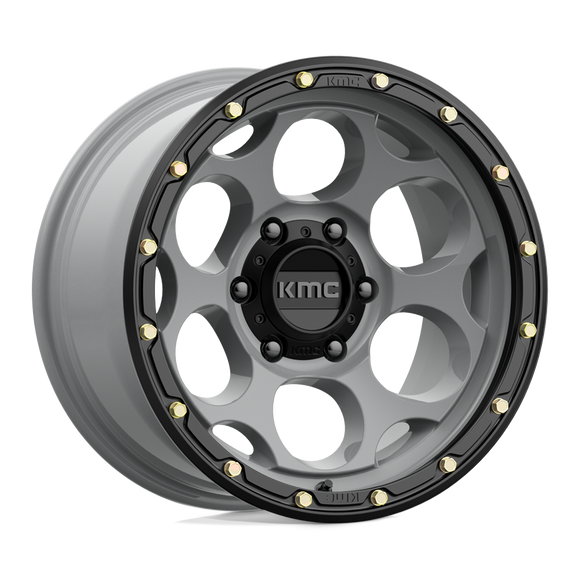 17X9 KMC KM541 DIRTY HARRY S-GRY BLK-LP 6X139.7 ET-12 wheel/rim
