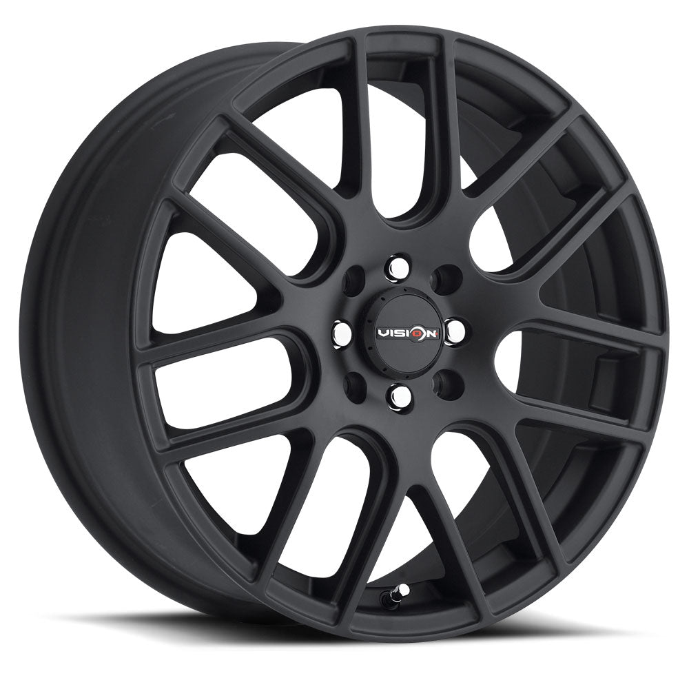 16x7 Vision 426H Cross Matte Black 4x100 4x114.3 4x4.5 ET38 Wheel Rim - 0