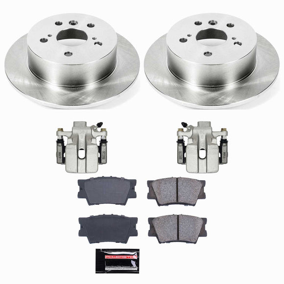 PowerStop OE Stock Replacement Low-Dust Ceramic Brake Pad, Rotor and Caliper Kit