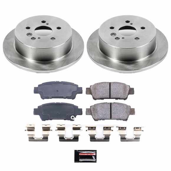 PowerStop OE Stock Replacement Low-Dust Ceramic Brake Pad and Rotor Kit