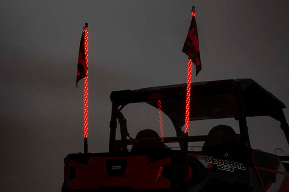 Rough Country Whip Mount Bed 4' Multi-Color LED For Polaris Ranger 14-21