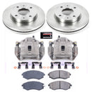 PowerStop OE Stock Replacement Low-Dust Ceramic Brake Pad, Rotor and Caliper Kit