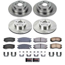PowerStop OE Stock Replacement Low-Dust Ceramic Brake Pad and Rotor Kit