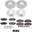 PowerStop Genuine Geomet Coated Rotor and Low-Dust Ceramic Brake Pad Kit
