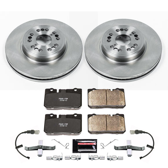 PowerStop OE Stock Replacement Low-Dust Ceramic Brake Pad and Rotor Kit