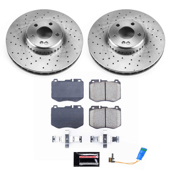 PowerStop OE Stock Replacement Low-Dust Ceramic Brake Pad and Rotor Kit
