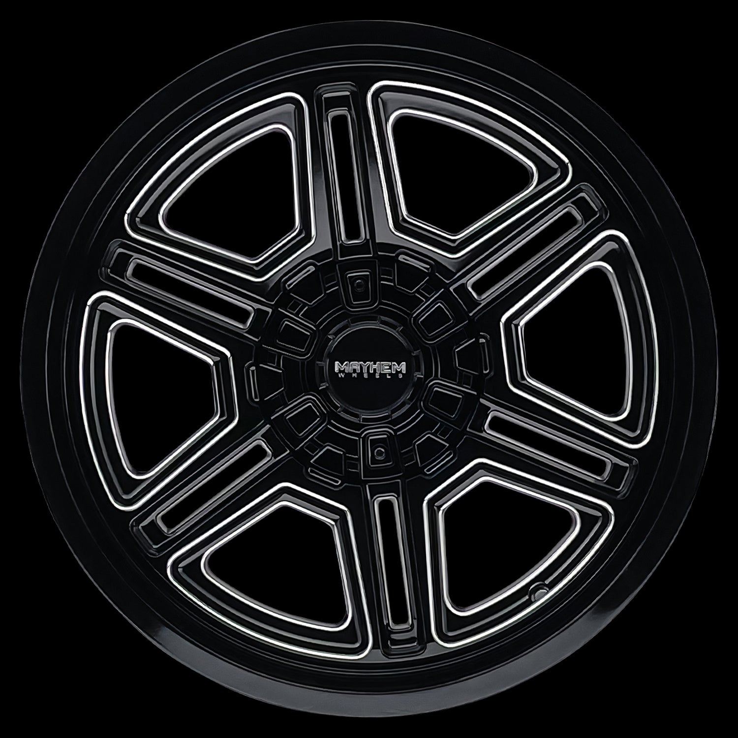 20x9 Mayhem 8117 Hermosa Gloss Black Milled 8x165.1 8x6.5 ET18 Wheel Rim