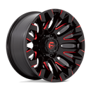 20x10 Fuel Off-Road D829 Quake Gloss Black Milled Red Tint 8x180 ET-18 Wheel