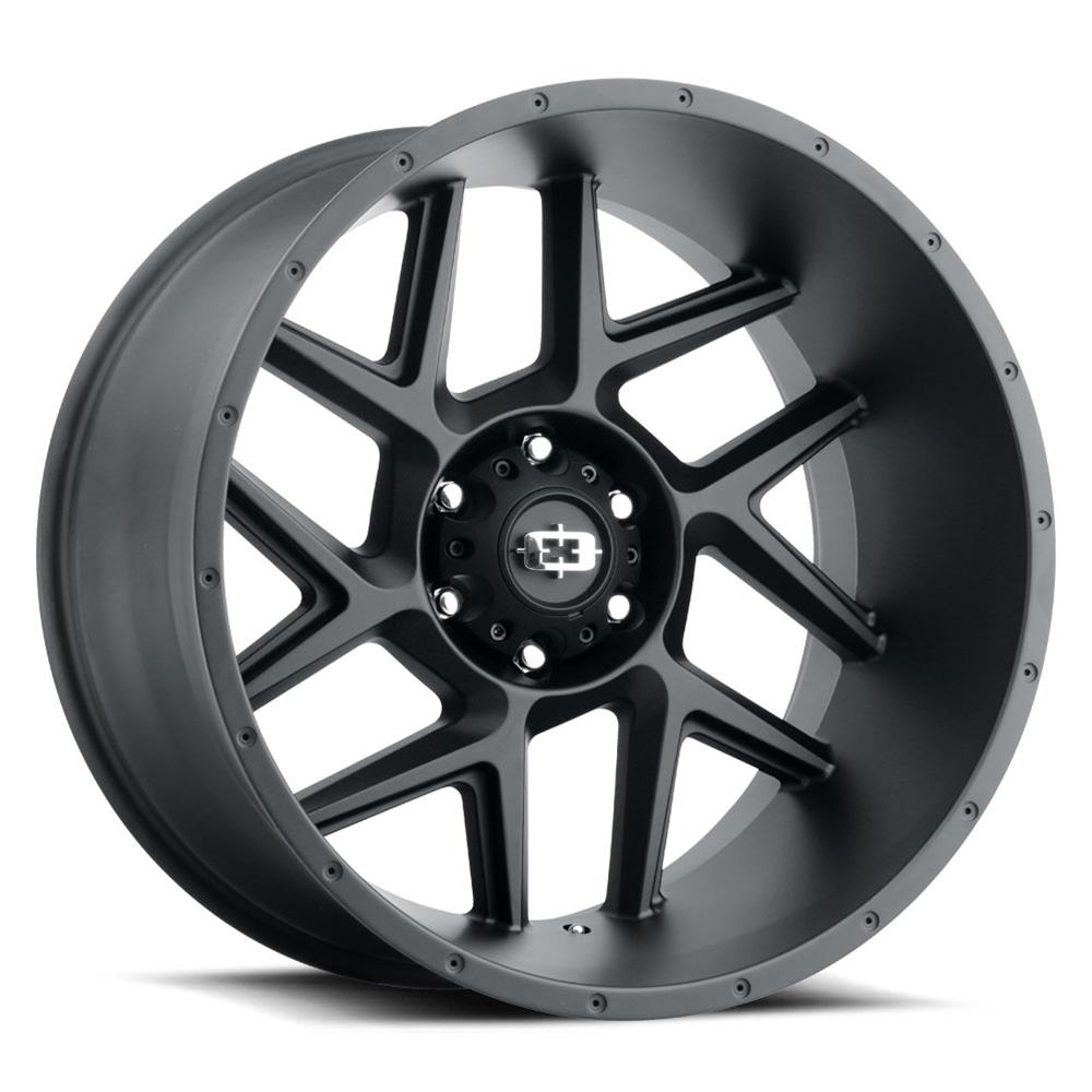 20x10 Vision 361 Spyder Satin Black 8x165.1 8x6.5 ET-25 Wheel Rim - 0