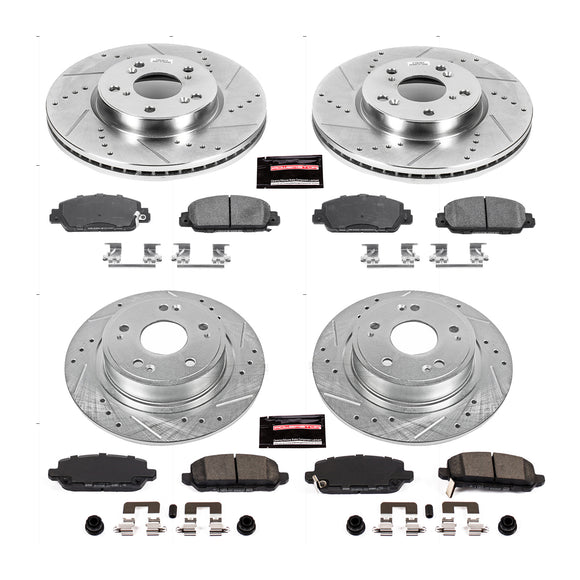PowerStop Z23 Daily Driver Carbon-Fiber Ceramic Brake Pad and Drilled & Slotted