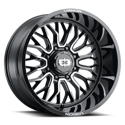 Vision 402 Riot Gloss Black Machined Face 24X12 8x170 ET-51 Wheel/Rim