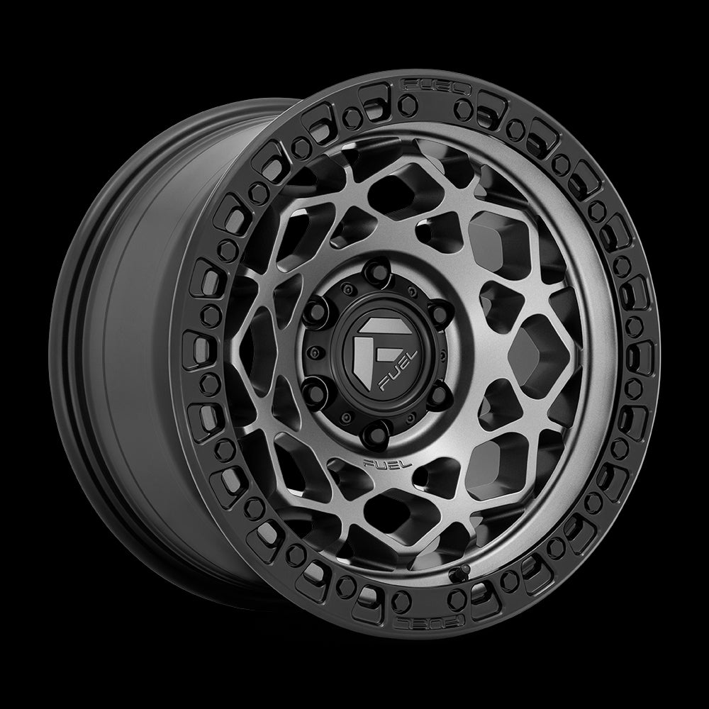 17X9 Fuel D784 Unit Gunmetal With Matte Black Ring 6X139.7 ET1 wheel/rim - 0