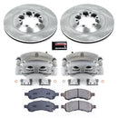 PowerStop OE Stock Replacement Low-Dust Ceramic Brake Pad, Rotor and Caliper Kit