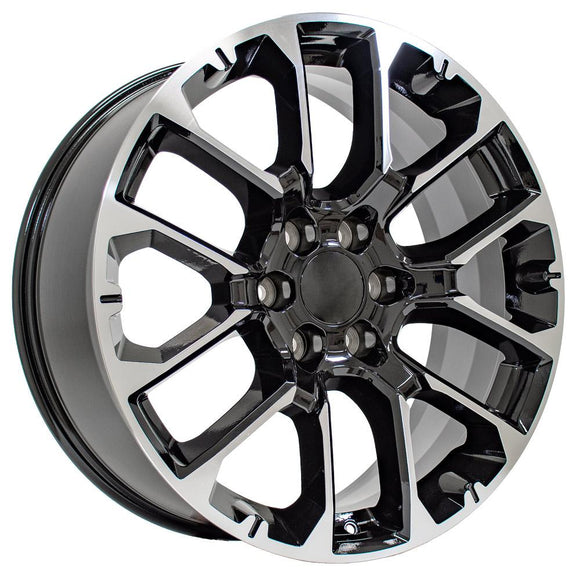 22" Replica CV67 fits Chevrolet Suburban 1500 22x9 Black Machined